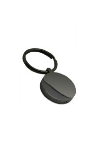Porte-clé pendentif pour cendres 'Cercle' noir