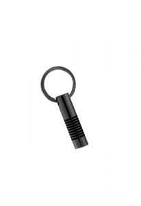 Porte-clé pendentif pour cendres 'Cylindre' noir