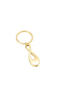 Porte-clé pendentif pour cendres 'Infinity' doré