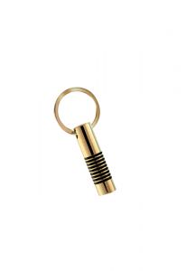 Porte-clé pendentif pour cendres 'Cylindre' doré