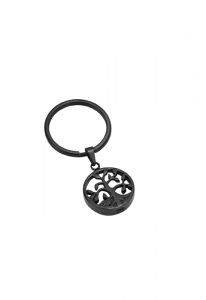 Porte-clé pendentif pour cendres 'Arbre de la vie' noir