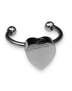 Bague cinéraire en forme de cœur en acier inoxydable - à remplir soi-même