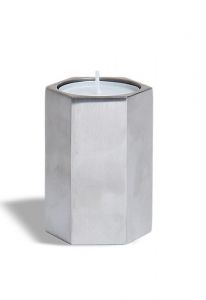 Petite Urne Funéraire en Acier Inox avec Bougeoir / Bougie