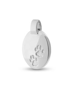 Pendentif cinéraire en argent (925) empreinte de patte