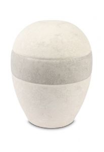 Urne funéraire en porcelaine 'Planète' crème-tortora