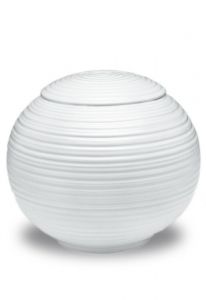 Urne Funéraire en Porcelaine blanche 'Sphère'