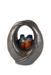 Petite Urne Cendres en Céramique Martins-pêcheurs