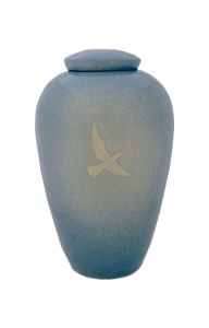 Urne funéraire céramique avec pigeon