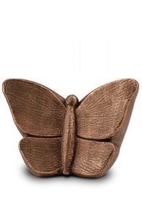 Petite urne pour cendres artistique Papillon couleur bronze
