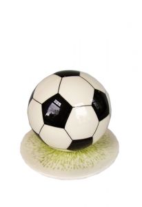 Petite Urne Funéraire en Céramique 'Ballon de Foot' (Personnalisable + Extérieure)