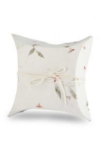 Urne funéraire biodégradable pour cendres avec motif floral - petite